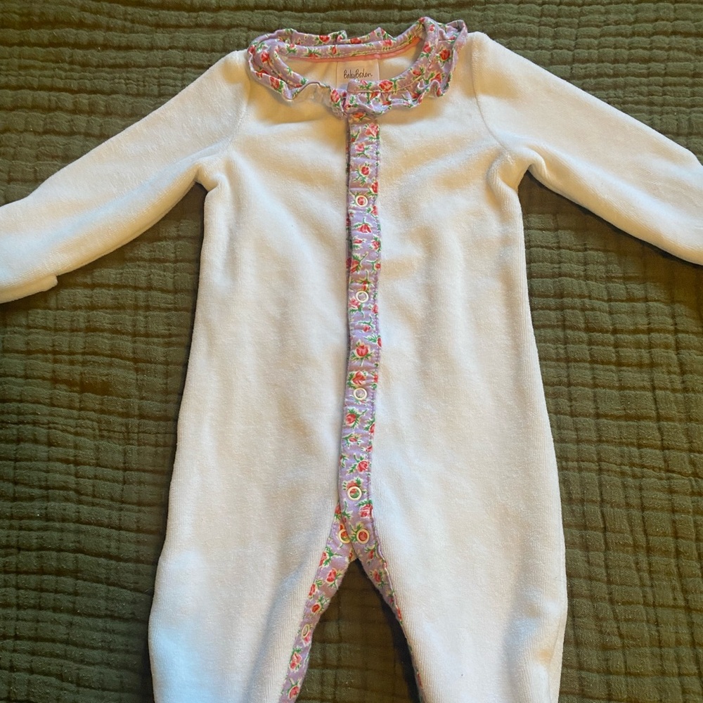 Baby Boden ruffled collar onesie.